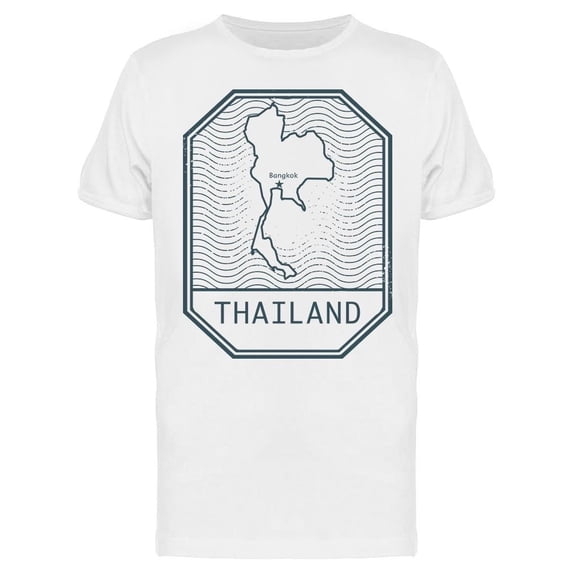 Map Of Thailand Graphic Tee Men's -Image by Shutterstock
