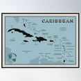 thumbnail image 1 of Map Of The Caribbean Islands Poster Wall Art, Modern Wall Decor For Living Room Bedroom, 8x12 UNFRAMED, 1 of 3