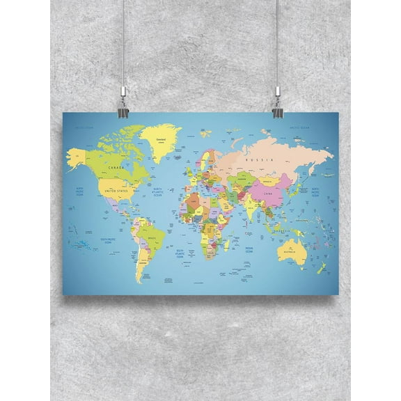 Map Of The World Poster - Smartprints Designs,
