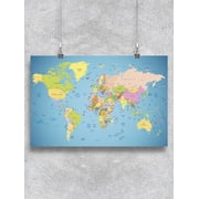 Map Of The World Poster - Smartprints Designs,