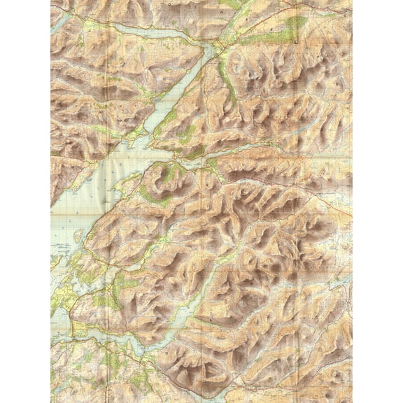 Map Ordnance Survey 1959 Lorn Lochaber Scotland Extra Large XL Wall Art Poster Print