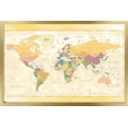 thumbnail image 1 of Map - Pastels Wall Poster, 22.375" x 34", Framed, 1 of 3