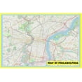 thumbnail image 1 of Map of Philadelphia 36x54 with Neighborhoods, Streets, Roads, Highways and Parks - Glossy Photo Paper Wall Map Poster Print - Vivid Imagery with Bright Colors, 1 of 5