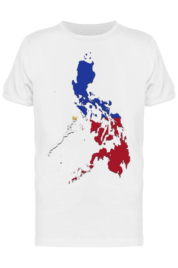 Map Philippines National Flag T-Shirt Men -Image by Shutterstock, Male Small