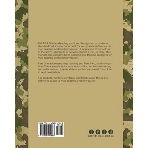Map Reading and Land Navigation: FM 3-25.26 [Paperback] Department of the Army