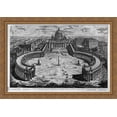 thumbnail image 1 of Map of Rome and the Campus Martius with the relevant Index and dedication to Clement XIII in three sheets, and title listed 40x28 Large Gold Ornate Wood Framed Canvas Art by Giovanni Battista Piranesi, 1 of 2