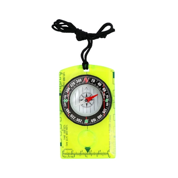 Map Ruler Magnifier for Map Reading with Lanyard Water Proof Navigation Compasses Multifunctional Compasses with Ruler