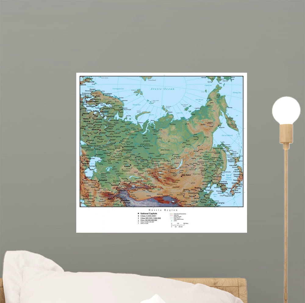 California Map Wall Decal - 18x16 Inch Peel And Stick Wall Graphic By Wallmonkeys