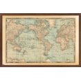 thumbnail image 1 of Map - Rustic Wall Poster, 14.725" x 22.375", Framed, 1 of 3
