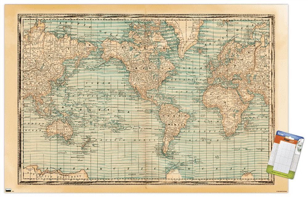 Map - Rustic Wall Poster, 14.725