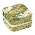 thumbnail image 1 of Map Section Travel Portable Jewelry Stand and Organizer Box - Square Storage Box for Rings, Earrings, Necklaces, Bracelets, and More - Suitable for Girls and Women - Jewelry Boxes for Travel, 1 of 6