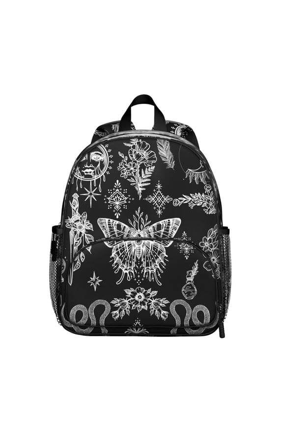 Map Student Backpack – Gothic Celestial Moon And Star Steampunk Cosmic Lunar Eclipse Solar Astral Dark Mystical Design