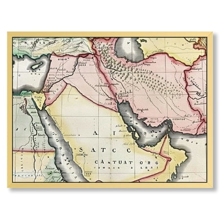 Map Syria Mesopotamia Assyria Vintage Unframed Wall Art Print Poster Home Decor Premium