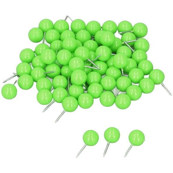 Map Tacks Marking Pins, Easy Storage Steel + Plastic 100Pcs 9.5x20mm Multifunctional Push Pins Map Tacks For Marking Locations Green