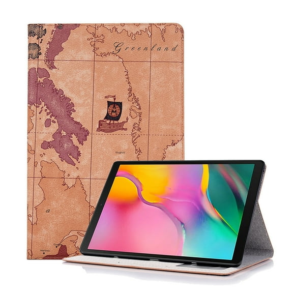 Map Texture Horizontal Flip Leather Case for Galaxy Tab S5e 10.5 T720 / T725,  with Holder & Card
