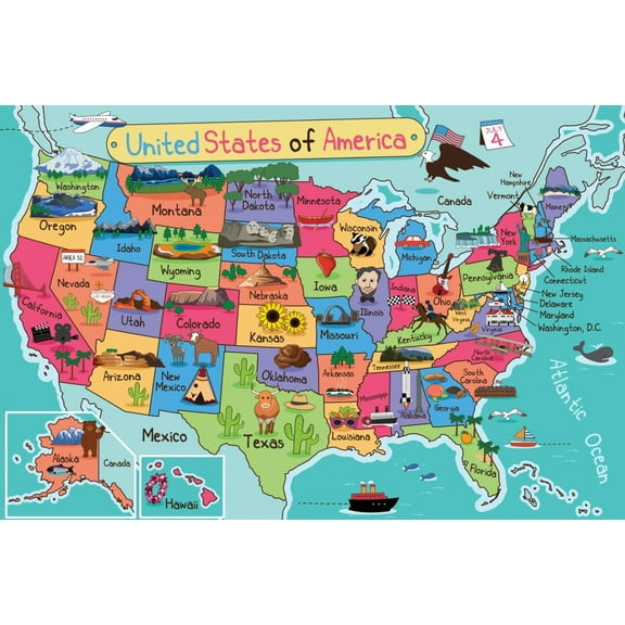 Design with Vinyl United States Map Wall Decal