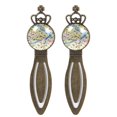 thumbnail image 1 of Map Vintage Copper Crown-Shaped Bookmarks: Stainless Steel Reading Accessories for Book Lovers, 1 of 5
