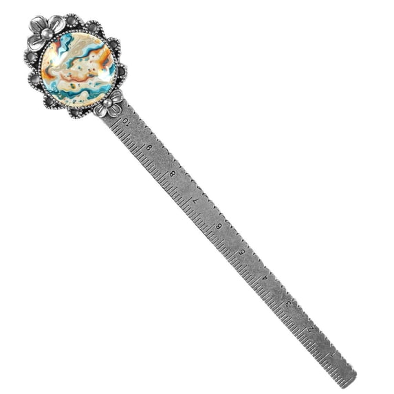 Map Vintage Silver Lace-Edged Bookmark: Reading Accessory for Book Lovers