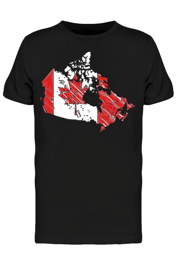 Map With Canadian Flag T-Shirt Men -Image by Shutterstock, Male Large