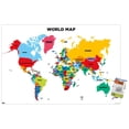 thumbnail image 1 of Map - World 2022 Wall Poster with Pushpins, 22.375" x 34", 1 of 6