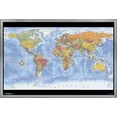 thumbnail image 1 of Map - World Time Zones Wall Poster, 22.375" x 34", Framed, 1 of 2