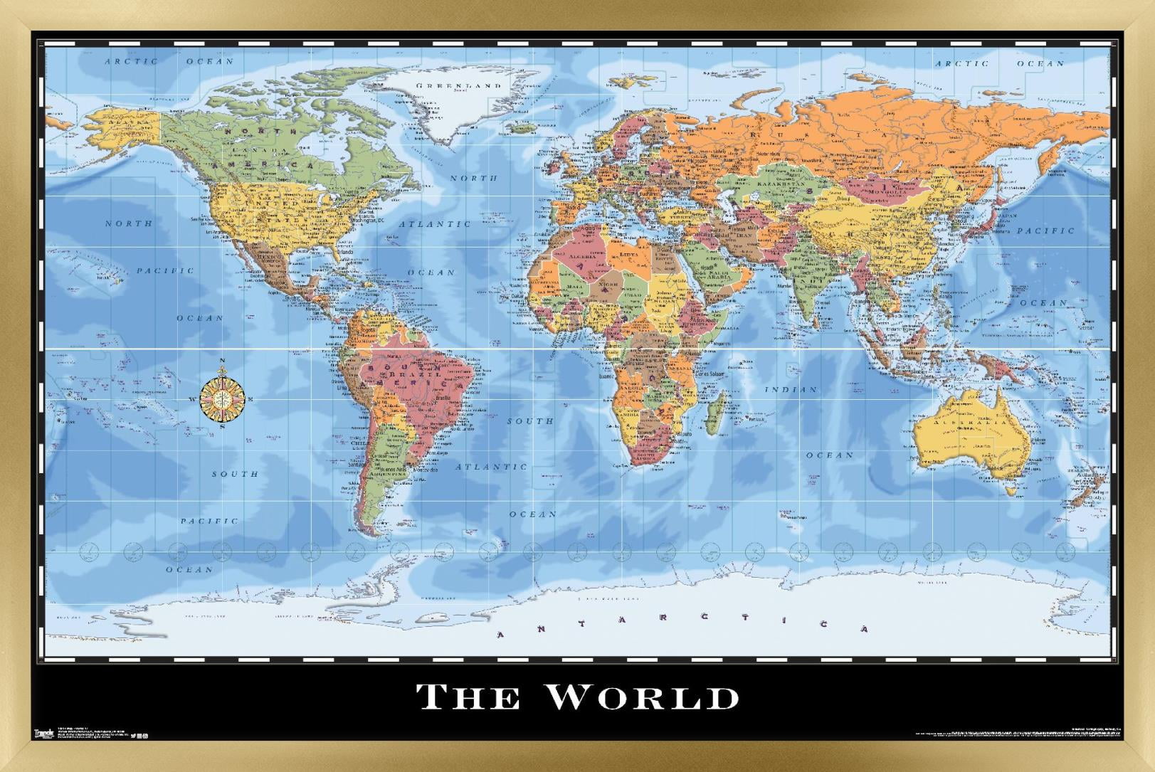 Map - World Wall Poster, 14.725