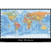 Map - World Wall Poster, 22.375 x 34