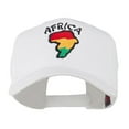 thumbnail image 1 of Map of Africa with Word Embroidered Cap - White OSFM, 1 of 5