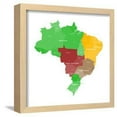 thumbnail image 1 of Map of Brazil, Framed Art Print Wall Art by malachy120 Sold by Art.Com, 1 of 5