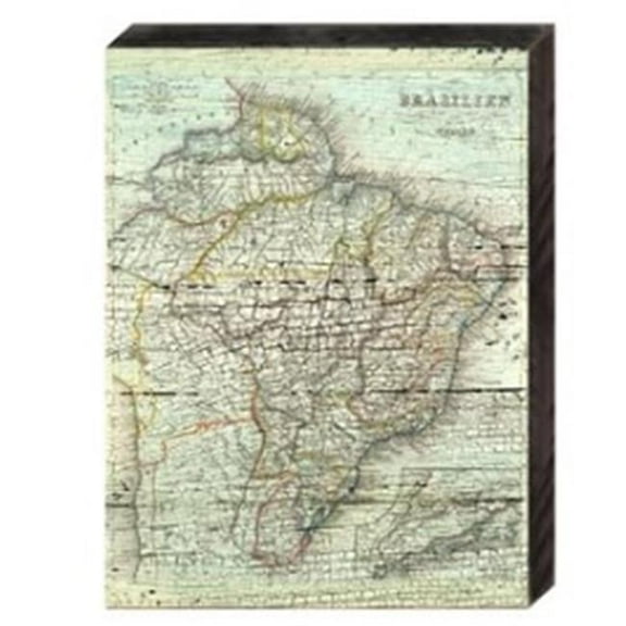 Map of Brazil Rustic Design Reclaimed Wood Wall Decor