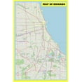 thumbnail image 1 of Map of Chicago 20x30 with Neighborhoods, Streets, Roads, Highways and Parks - Laminated Wall Map Poster Print - Vivid Imagery with Bright Colors, 1 of 5