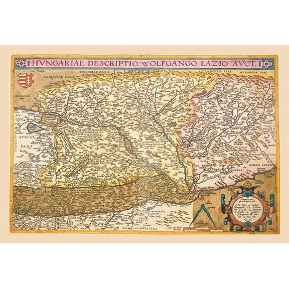 Map of Eastern Europe #2-Fine Art Canvas Print (20" x 30")