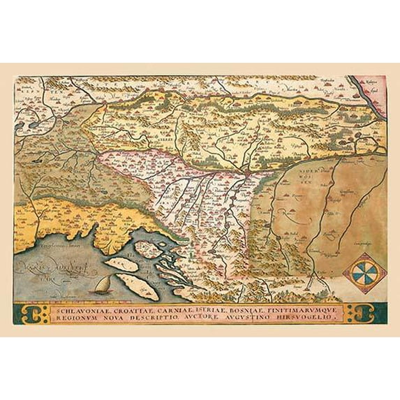 Map of Eastern Europe #3-Fine Art Canvas Print (20" x 30")