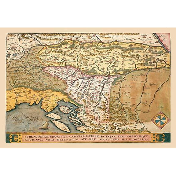 Map of Eastern Europe #3-Fine Art Canvas Print (20" x 30")