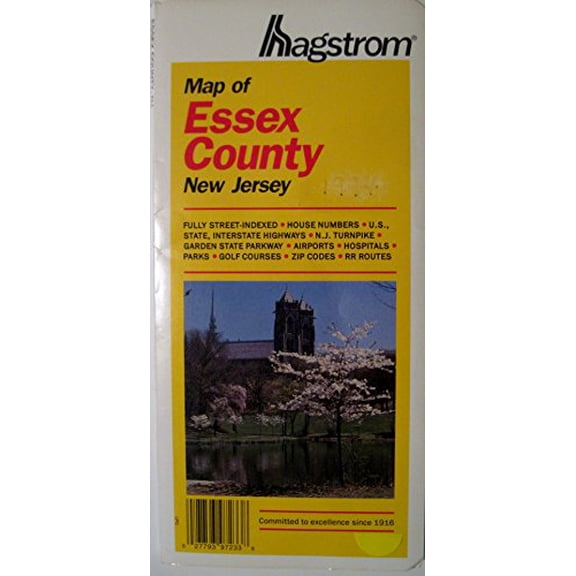 Pre-Owned Map of Essex County, New Jersey: Fully Street-Indexed, House Numbers ... RR Routes Paperback
