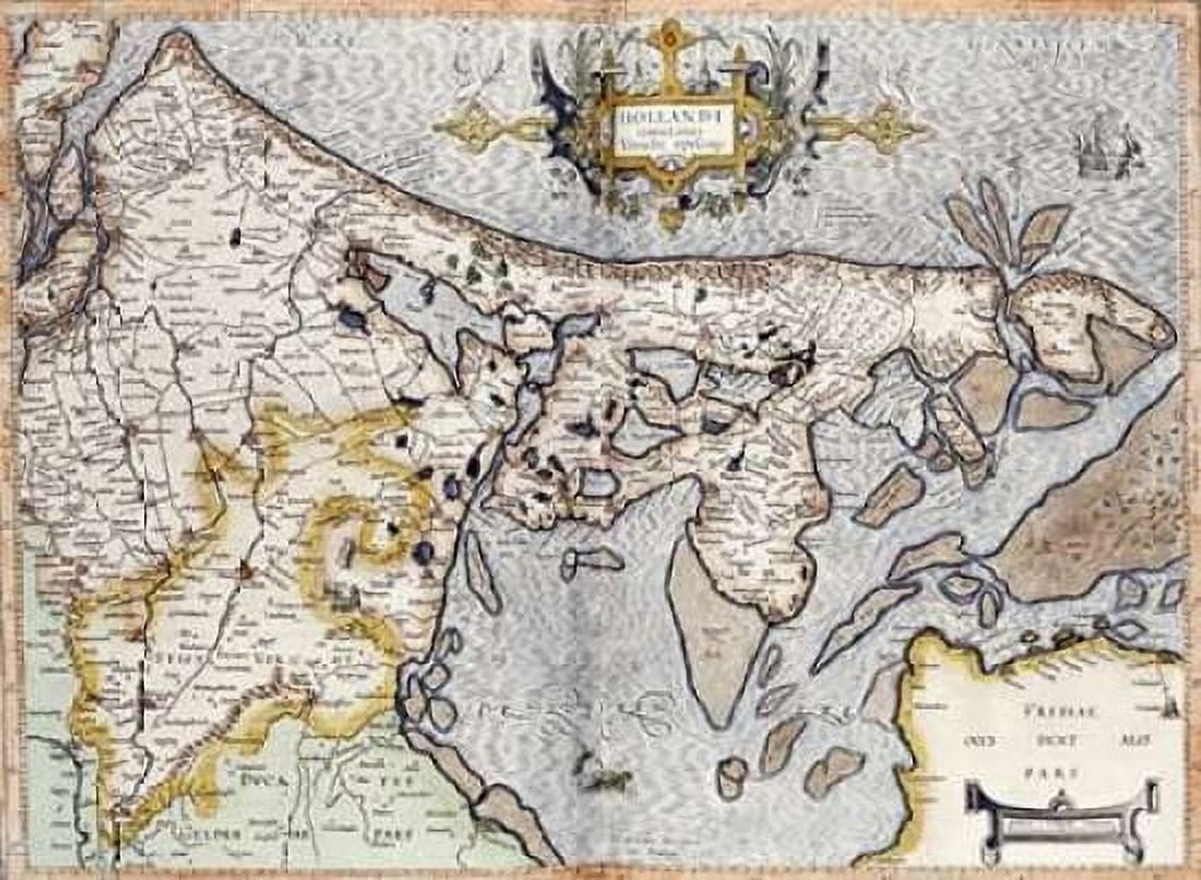 Map of Holland Canvas Art - Rumold Mercator (18 x 24)