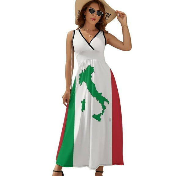 Map of Italy - Italian Flag Sleeveless Dress Summer Women Clothes Dress for Pregnant Women Dresses