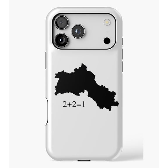 Map of Kurdistan 2+2=1 M1920, Protective Case for iPhone 17 16 15 14 13 12 11 Pro Max – Modern Unisex Style