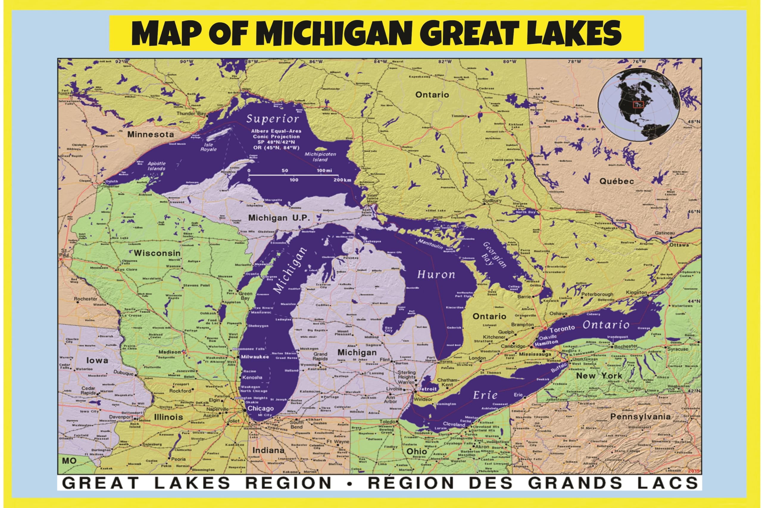 Map of Michigan Great Lakes Laminated - Map Of Michigan Great Lakes Laminated Wall Map Poster Print Perfect For Classrooms And Homes Vivid Imagery With Bright Colors 18x24 Ca11bfe1 D2ba 4837 947b 6e69a18a9b8f.0d67bd7552e84e69832ecd8958bd740f 