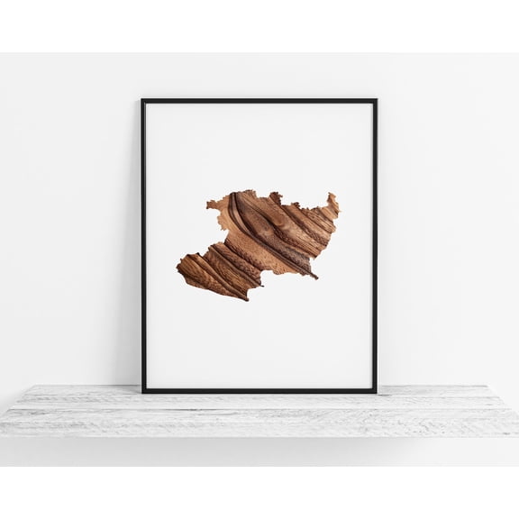 Map of Michoacan w Wood Grain Overlay Michoacan Art Print Michoacan Map Wall Art Michacan Wall Decor