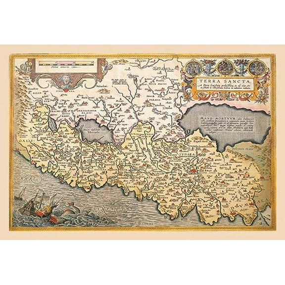 Map of Northern Italy-Fine Art Canvas Print (20" x 30")