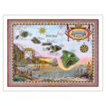 thumbnail image 1 of Map of Old Hawaii - The Islands of Hawaii - Vintage Colored Cartographic Map by Steve Strickland - Fine Art Matte Paper Print (Unframed) 20x26in, 1 of 4