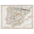 thumbnail image 1 of Map of Spain & Portugal From Smiths General Atlas Published London 1850 by C. Poster Print, 1 of 1