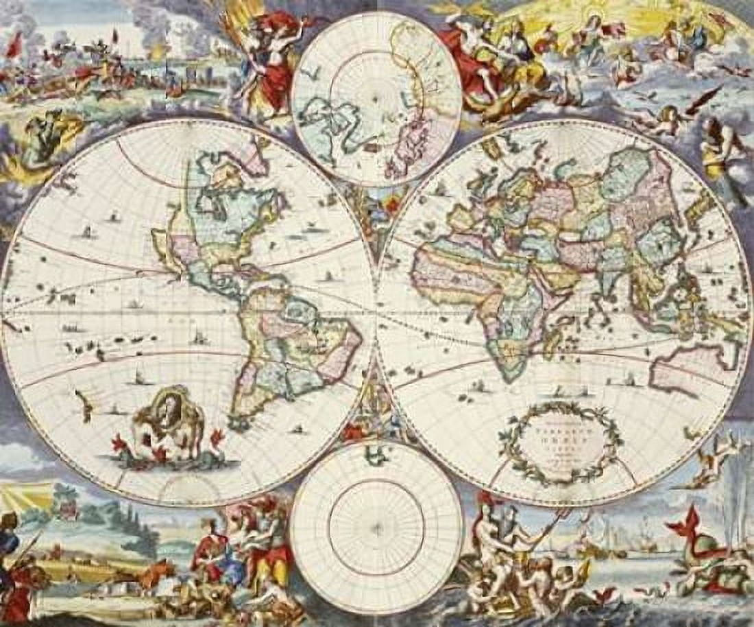 Map of The World Canvas Art - Cornelis Danckerts (20 x 24)