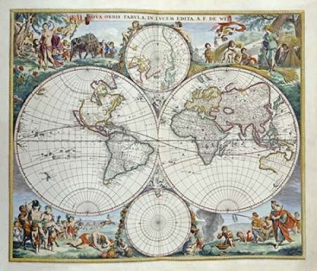 Map of The World Canvas Art - Frederick De Wit (24 x 24)
