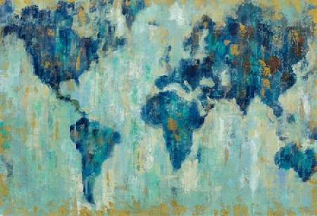 Map of the World Canvas Art - Silvia Vassileva (20 x 28)