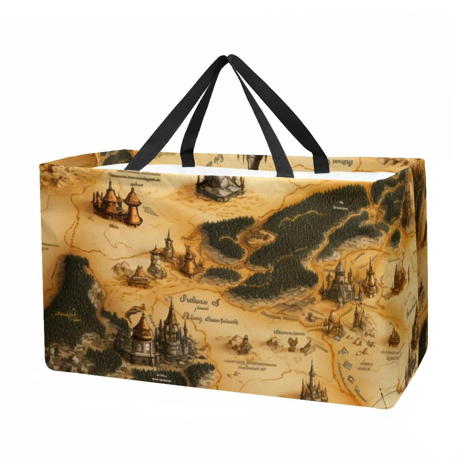 Map section Large Capacity Foldable Reusable Oxford Cloth Storage Box