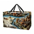 thumbnail image 1 of Map section Large Capacity Reusable Foldable Oxford Cloth Storage Bin: Laundry Bag, Picnic Baskets, and Shopping Bag, 1 of 7