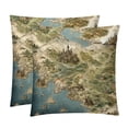 thumbnail image 1 of Map section Set with Unique Patterns - 16x16, 18x18, 20x20 Inches - Set of 2 for Living Room, Bedroom, and Office - Includes Throw Pillow Inserts and Chair, 1 of 6
