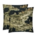 thumbnail image 1 of Map section Throw Pillow Covers Set of 2 for Chair Pillow Covers for Various Occasions - 16x16, 18x18, 20x20 Inches - Decorative Pillows Covers with Unique Patterns, 1 of 6